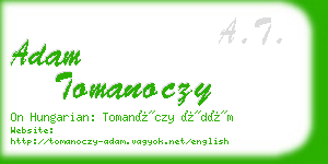 adam tomanoczy business card